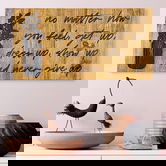 Decoratiune de perete, No Matter How You Feel, Lemn, Dimensiune: 30 x 3 x 58 cm, Nuc / Negru