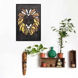Decoratiune de perete, By Aslan, Placaj, Dimensiune: 39 x 59 cm, Multicolor