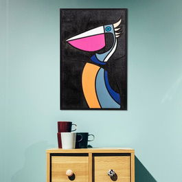 Decoratiune de perete, By Pelikan, Placaj, Dimensiune: 39 x 59 cm, Multicolor