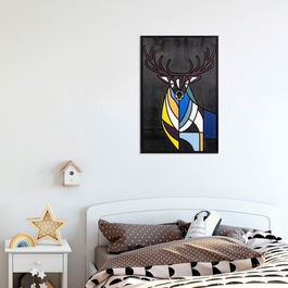 Decoratiune de perete, By Geyik, Placaj, Dimensiune: 39 x 59 cm, Multicolor