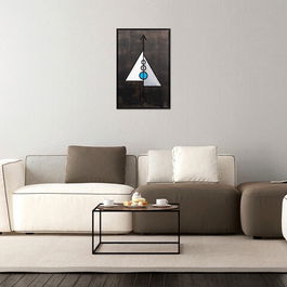 Decoratiune de perete, Pyramid 3, Placaj, Dimensiune: 39 x 59 cm, Multicolor