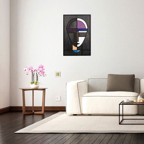 Decoratiune de perete, Tarkan, Placaj, Dimensiune: 39 x 59 cm, Multicolor