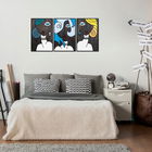 Decoratiune de perete, Our Girls 3, Placaj, 39 x 59 cm, 3 piese, Multicolor