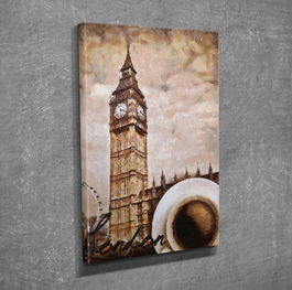 Tablou decorativ, DC094, Canvas, 30 x 40 cm, Multicolor