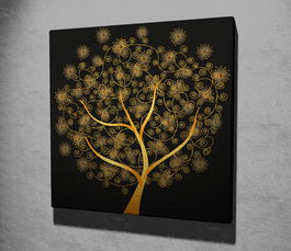 Tablou decorativ, KC054, Canvas, Dimensiune: 45 x 45 cm, Multicolor