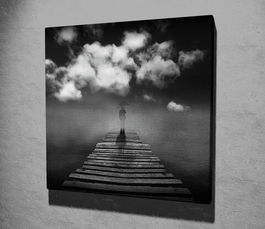Tablou decorativ, KC058, Canvas, Dimensiune: 45 x 45 cm, Multicolor