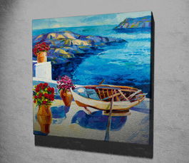 Tablou decorativ, KC068, Canvas, Dimensiune: 45 x 45 cm, Multicolor