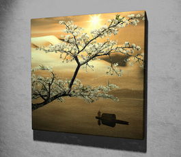 Tablou decorativ, KC070, Canvas, Dimensiune: 45 x 45 cm, Multicolor