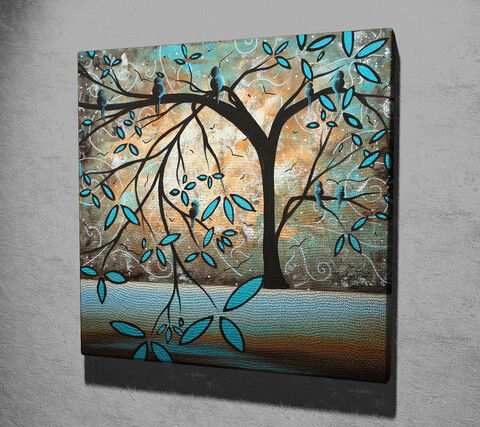 Tablou decorativ, KC078, Canvas, Dimensiune: 45 x 45 cm, Multicolor