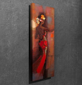 Tablou decorativ, PC056, Canvas, 30 x 80 cm, Multicolor