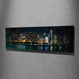 Tablou decorativ, PC94, Canvas, 30 x 80 cm, Multicolor