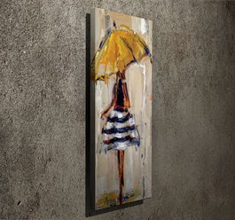 Tablou decorativ, PC082, Canvas, 30 x 80 cm, Multicolor