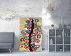 Tablou decorativ, WY91 (50 x 70), 50% bumbac/50% poliester, Lemn, Multicolor