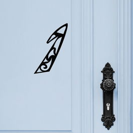 Decoratiune de perete, Number 1, Metal, Dimensiune: 19 x 1,5 x 22 cm, Negru