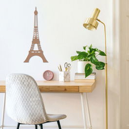 Decoratiune de perete, Eıffel Tower, Metal, Dimensiune: 22 x 48 cm, Cupru