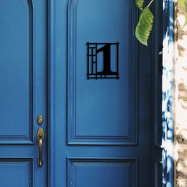 Decoratiune de perete, Number 1, Metal, Dimensiune: 28 x 1,5 x 31 cm, Negru