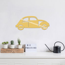 Decoratiune de perete, Car Metal Decor, Metal, Dimensiune: 50 x 20 cm, Auriu