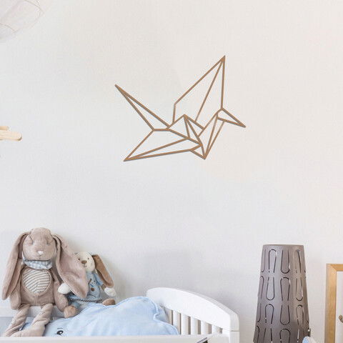 Decoratiune de perete, Origami, Metal, Dimensiune: 33 x 41 cm, Cupru