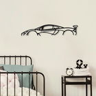 Decoratiune de perete, Mclaren P1 Silhouette , Metal, Dimensiune: 68 x 14 cm, Negru