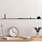 Decoratiune de perete, Washington Skyline , Metal, Dimensiune: 120 x 16 cm, Negru