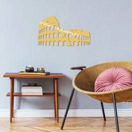 Decoratiune de perete, Colessıum Metal Decor, Metal, Dimensiune: 48 x 28 cm, Auriu