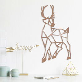Decoratiune de perete, Gazelle, Metal, Dimensiune: 26 x 53 cm, Cupru