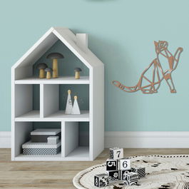 Decoratiune de perete, Cat, Metal, Dimensiune: 51 x 36 cm, Cupru