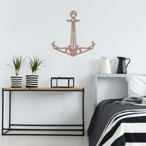 Decoratiune de perete, Anchor2, Metal, Dimensiune: 52 x 55 cm, Cupru