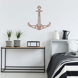 Decoratiune de perete, Anchor2, Metal, Dimensiune: 52 x 55 cm, Cupru