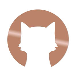 Decoratiune de perete, Cat2, Metal, Dimensiune: 45 x 45 cm, Cupru