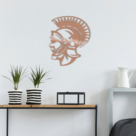 Decoratiune de perete, Spartan, Metal, Dimensiune: 33 x 41 cm, Cupru