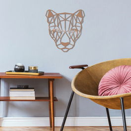 Decoratiune de perete, Puma, Metal, Dimensiune: 35 x 38 cm, Cupru
