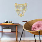 Decoratiune de perete, Puma Metal Decor, Metal, Dimensiune: 35 x 38 cm, Auriu