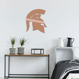 Decoratiune de perete, Helmet, Metal, Dimensiune: 43 x 50 cm, Cupru