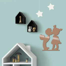 Decoratiune de perete, Chıldren, Metal, Dimensiune: 45 x 50 cm, Cupru