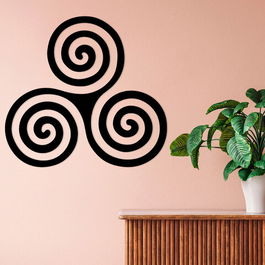 Decoratiune de perete, Helical, Metal, Dimensiune: 48 x 1,5 x 45 cm, Negru