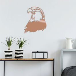 Decoratiune de perete, Eagle2, Metal, Dimensiune: 38 x 45 cm, Cupru