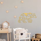 Decoratiune de perete, Bear2 Metal Decor, Metal, Dimensiune: 55 x 30 cm, Auriu