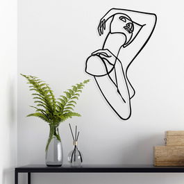 Decoratiune de perete, Woman And Modern Dance, Metal, Marime , Negru