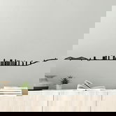 Decoratiune de perete, Montreal Skyline, Metal, Dimensiune: 120 x 0,15 x 9 cm, Negru