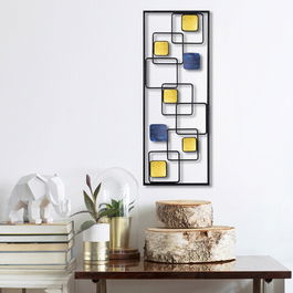 Decoratiune de perete, Metal Art İnfinite, Metal, Dimensiune: 74 x 28 x 5 cm, Multicolor