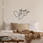 Decoratiune de perete, To Feel, Metal, Dimensiune: 70 x 52 cm, Negru