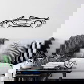 Decoratiune de perete, McLaren 720S Silhouette, Metal, 70 x 17 cm, Negru