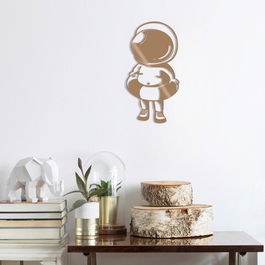 Decoratiune de perete, Baby Astronaut, Metal, Dimensiune: 34 x 65 cm, Cupru