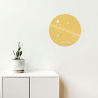 Decoratiune de perete, Scorrpıo Horoscope, Metal, Dimensiune: 48 x 48 cm, Auriu