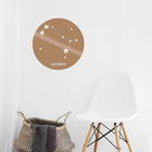 Decoratiune de perete, Gemini Horoscope, Metal, Dimensiune: 48 x 48 cm, Cupru