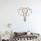 Decoratiune de perete, Elephant 2, Metal, Dimensiune: 46 x 46 cm, Cupru