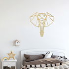 Decoratiune de perete, Elephant 2, Metal, Dimensiune: 46 x 46 cm, Auriu