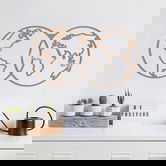 Decoratiune de perete, World Map, Metal, Dimensiune: 60 x 34 cm, Cupru