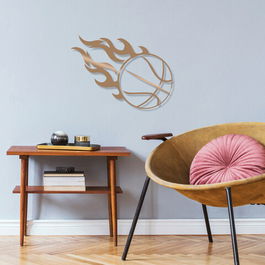Decoratiune de perete, Fireball, Metal, Dimensiune: 65 x 47 cm, Cupru